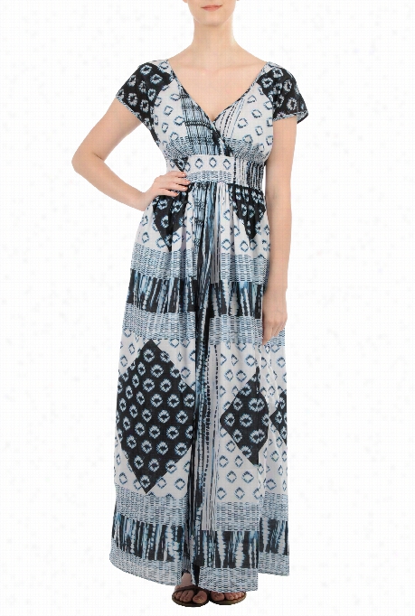 Eshakti Woomen's Elaastic Waist Tie-dye Maxi Dress