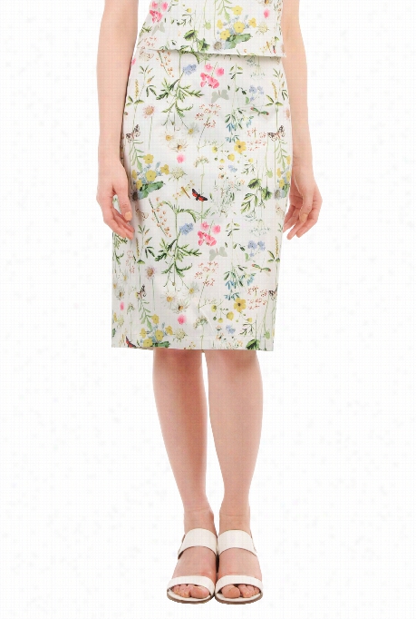 Eshakti Women's Floral Print Cotton Steen Penxil Skirt