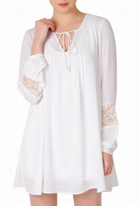 Eshaiti Women's Lace Inset Crepe Tunic