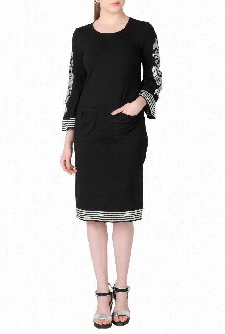 Eshakti Women's Ottoman Cotton Join Shift Dress