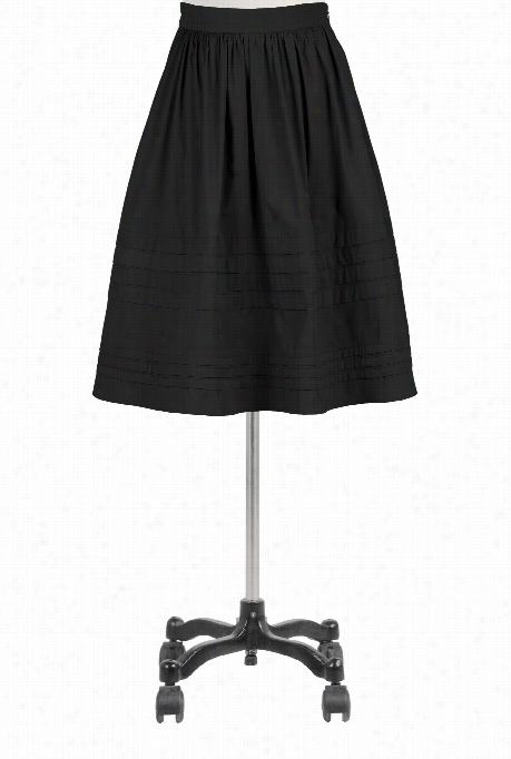 Eshakti Women's Pintuck Pleat Poplin Skirt