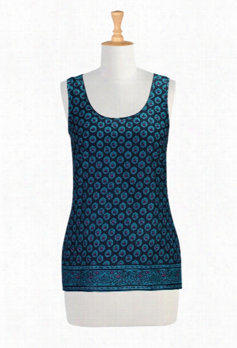 Eshakti Women's Tile Print Cotton-wool Tank