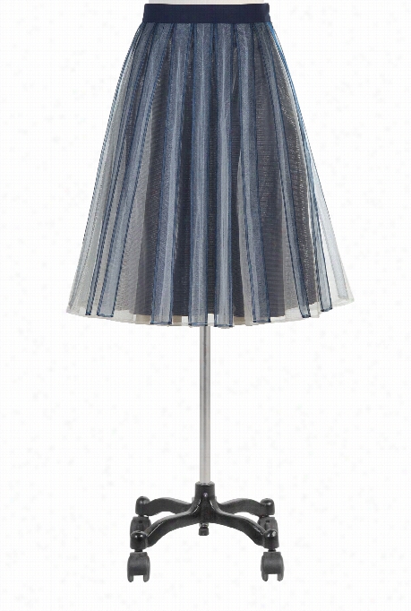 Eshakti Women's Ttwo Tone Tulle Full Skirt