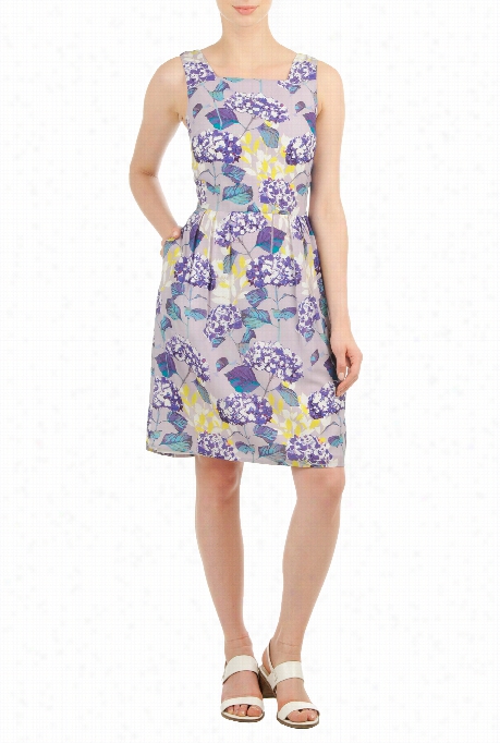 Eshakti Women's Watercolor Floral Print Dress