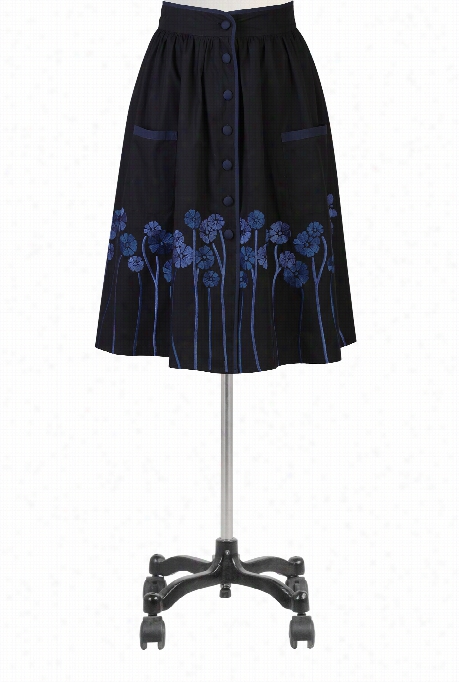 Eshakti Women's Button Front Embellished Skirt