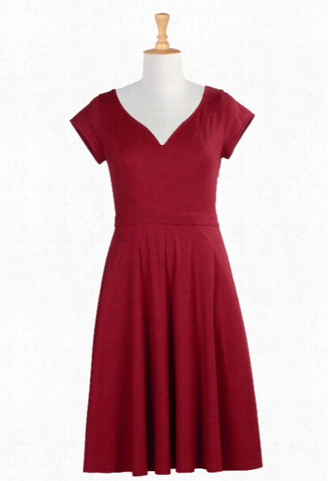 Eshakti Wome N's Cott0n Knit Sweetheart Dress