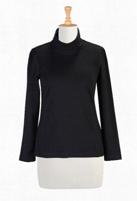 Eshaktti Wom'ns Cotton Knit Turtlenecj