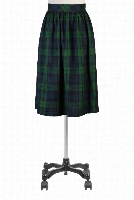 Eshakti Women's Cotton Plaid Mid I Skirt