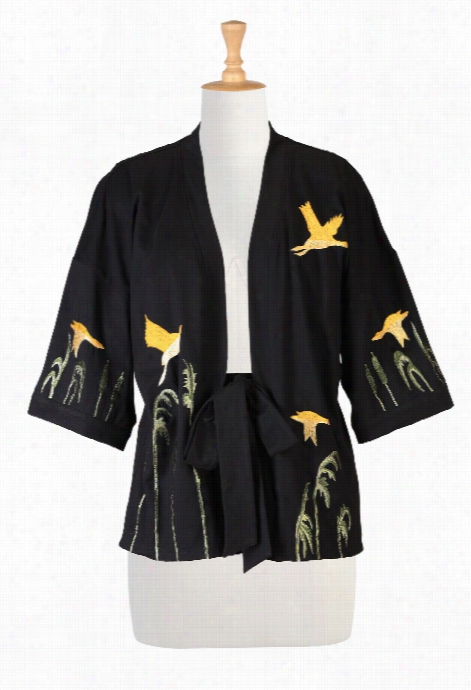 Eshakti Women's Crane S In The Rsrds Cotton Knit Jacket