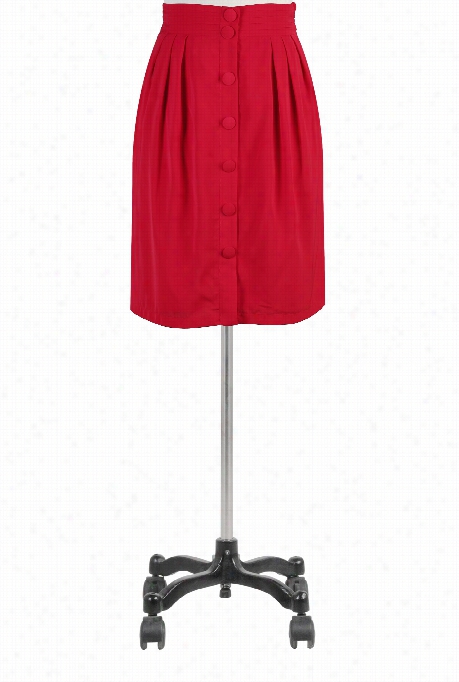 Eshakti Women's Faux Button Front Crepe Skirt