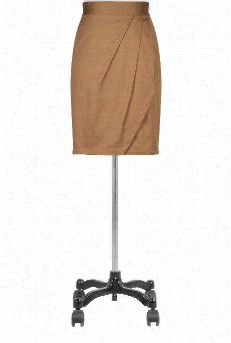 Eshakti Women' S Faux Wrap Style Cotton Sateen Skirt