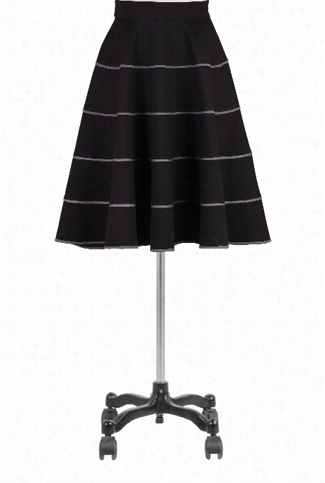 Eshakti Woen''s Tiered Contrast Trij Ponte Skirt