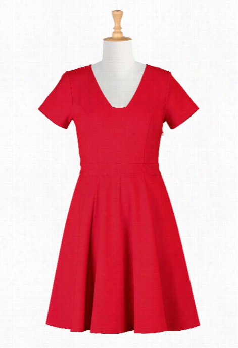 Eshakti Women's  Tom Ato Red Ponte Knit Dress