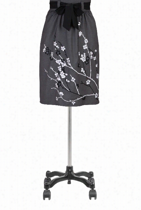Eshakti Women's Winter  Floral Embellished Skirt