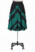 eShakti Women's Banded chevron stripe crepe skirt