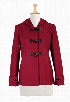 eShakti Women's Hooded wool blend toggle jacket