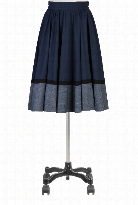 Eshakti Womrn's Banded Trim Fulll Circle Skirt