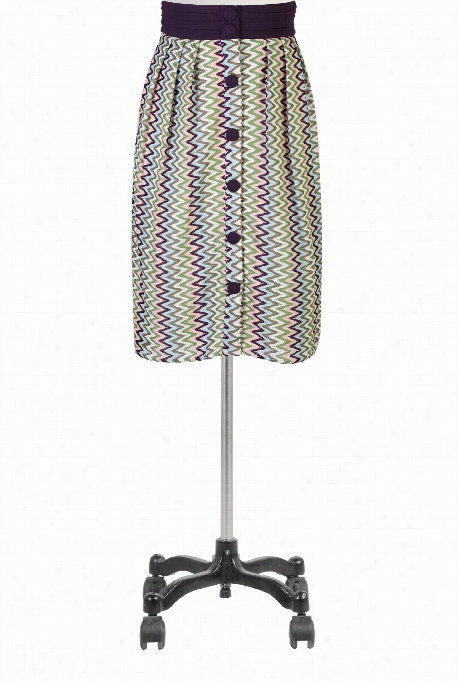 Eshakti Women's Chevron Lace Knit Skirt