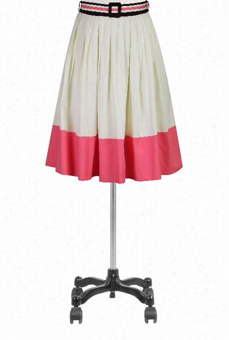 Eshaktiw Omen's Colorblockc Otton Poplin Full Skirt