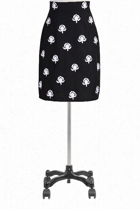 Eshakti Wome N's Floral Bud Embellished Pencil Skirt