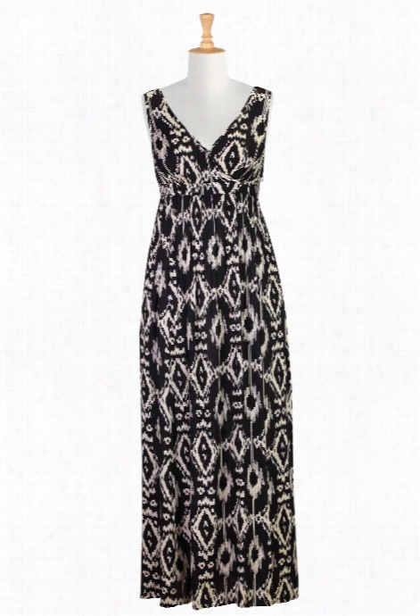 Eshakti Omen's Ikat Print Em P Ire Maxi Dress