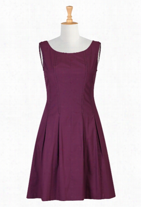 Eshakti Wom En's Stitched Pleat A-line Ddress