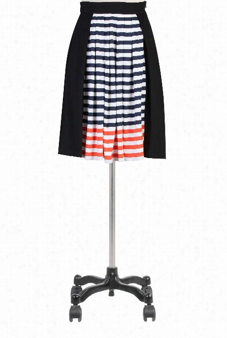 Eshakti Women's Stripe Ffront Knit Skirt