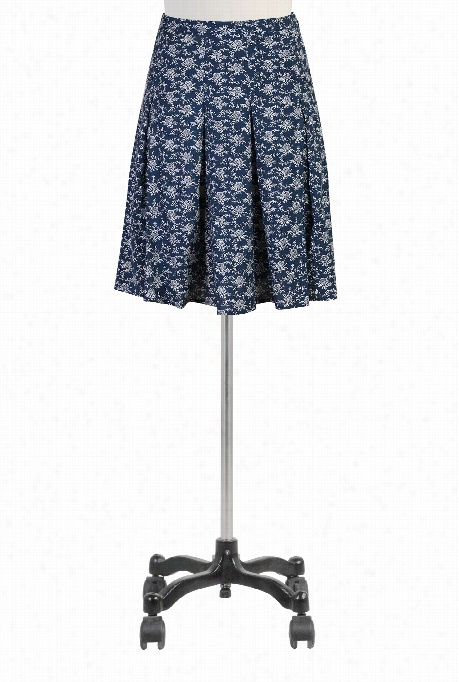 Eshakti Women's Two-tone Floral Print Skirt