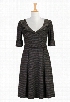 eShakti Women's Faux double-breasted houndstooth dress