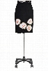 eShakti Women's Floral applique pencil skirt