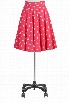 eShakti Women's Polka dot print poplin full skirt