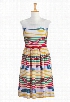 eShakti Women's Vibrant stripe crepe print dress