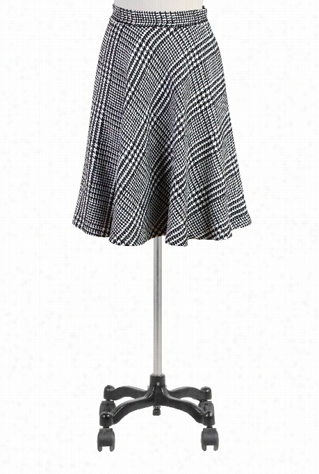 Eshaktiw Omens' Houndsfooth Check Circle Skirt