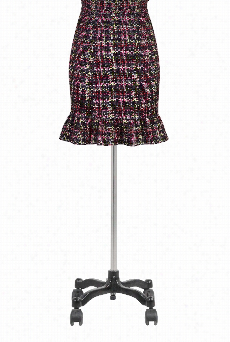 Eshakti Womenn's Ruff Le Hem Graphic Prin T Skirt