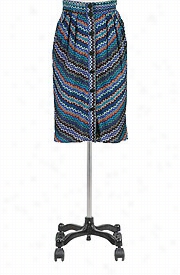 Eshakti Women's Zigzag Prin Crepe Skirt