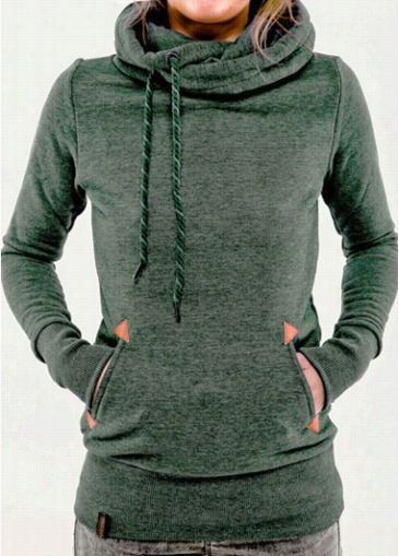 Lingering Sleeve Pocket Design Hood Ed Sweats