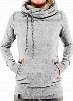 Hooded Collar Pocket Design Grey Sweats