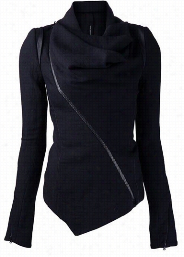 Dismal Long Sleeve Asymmetric Hem Jacket