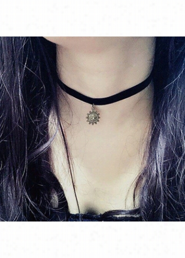 Bronze Metal Sun  Pendant For Woman