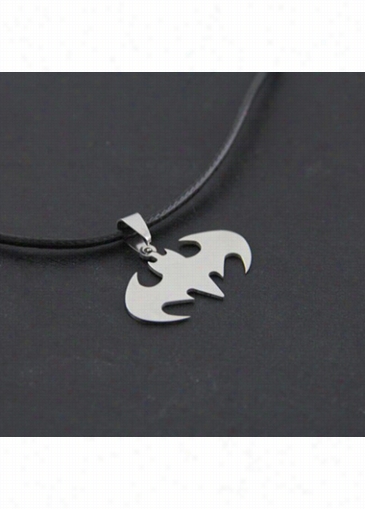Daily Casua Silver Bat Pattern Necklace