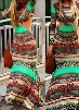 Cutout Design Long Sleeve Tribal Print Maxi Dress