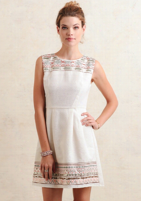 Al Fresco Dining Embroidered Dress