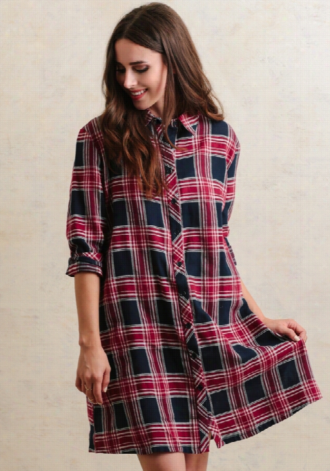 Ashton Plaid Shirt Dress