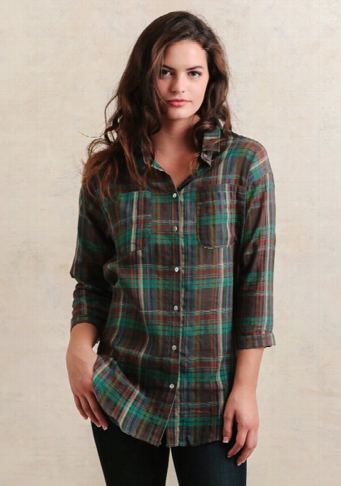 At The Ranch Plaid Button-up