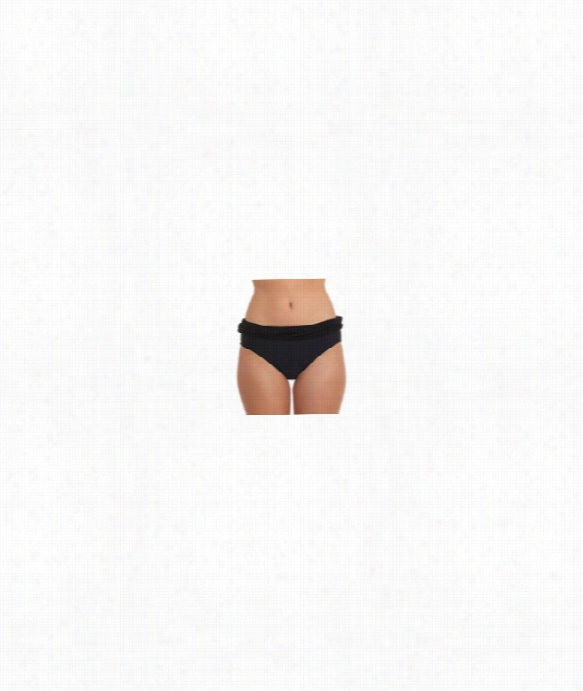 Cabana Banded Bikini Bottom  Color: Black Size: 6