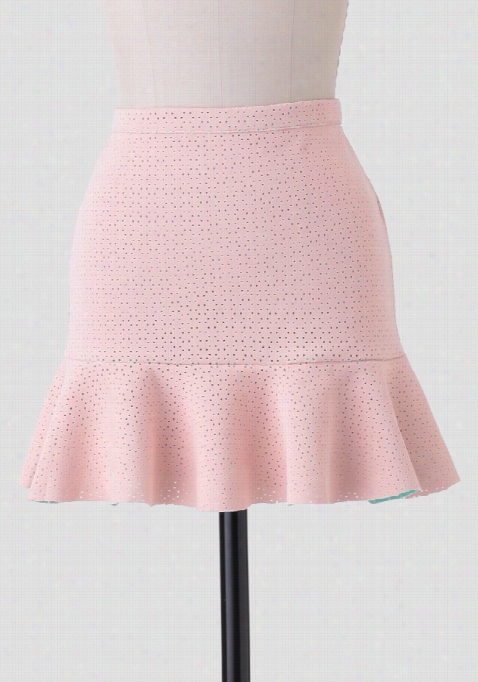 Candy Button Cutout Skirt