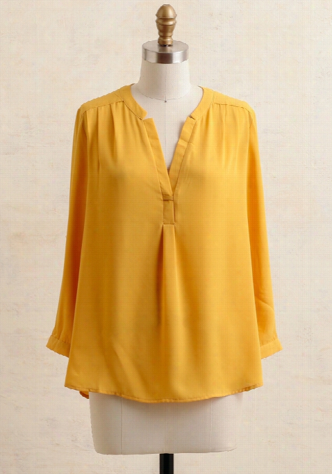 Fall In New England Blouse  In Yellow
