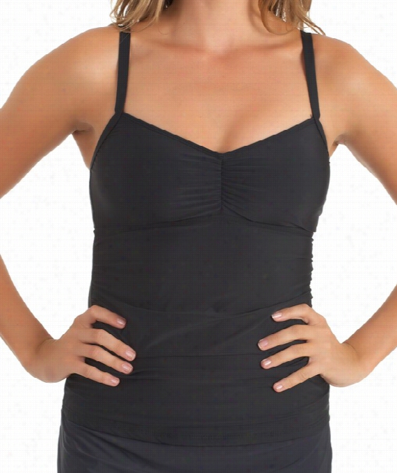 Finesse Tankini Top Color: Black Size: 8