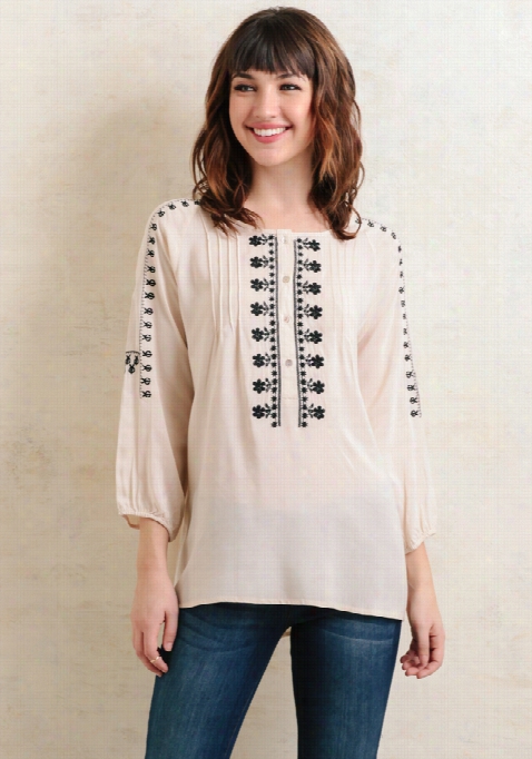 Gentle Winds Embroidered Blouse