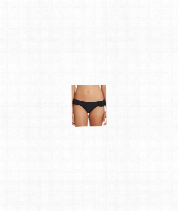 Heart Retro Bikini Bottom Color: Black Size: Sx